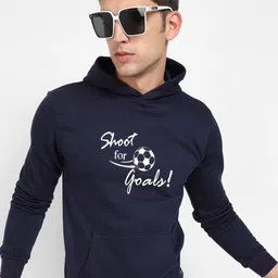 Campus Sutra Typography Printed Hooded Cotton Pullover Sweatshirt-image-93