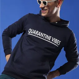 Campus Sutra Typography Printed Hooded Cotton Pullover-picture-38