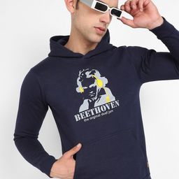 Campus Sutra Navy Blue Graphic Printed Hooded Cotton Sweatshirt-picture-47