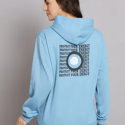 Obaan Typography Printed Hooded Cotton Pullover-image-18