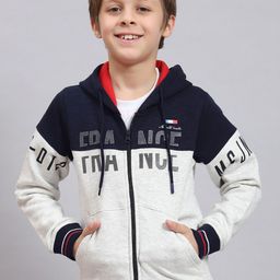 Monte Carlo Boys Typography Printed Hooded Cotton Sweatshirt-26