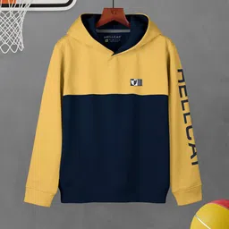HELLCAT Boys Colourblocked Hooded Pullover-18