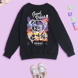 BAESD Kids Graphic Printed Round Neck Long Sleeves Fleece Pullover Sweatshirt-image-74
