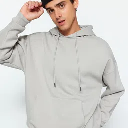 Trendyol Typography Printed Hooded Pullover-image-0