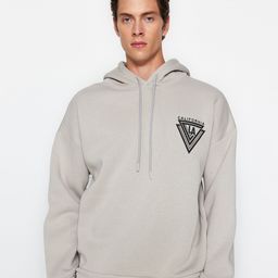 Trendyol Printed Hooded Pure Cotton Sweatshirt-picture-16