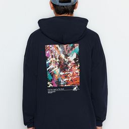Trendyol Graphic Printed Hooded Pullover Sweatshirt-picture-10