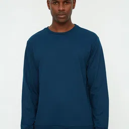 Trendyol Men Blue Sweatshirt-image-60