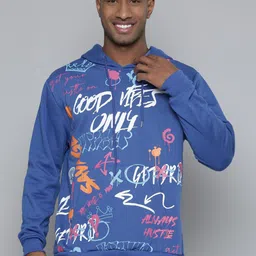 WAIMEA Typography Printed Hooded Pullover-image-84