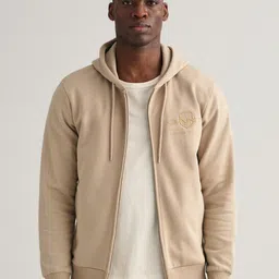 GANT Hooded Front Open Sweatshirt-picture-1