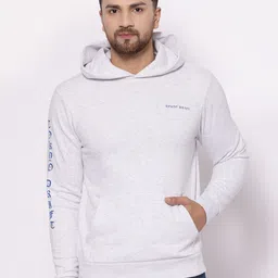 Red Tape Men Grey Melange Hooded Sweatshirt-8