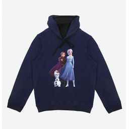 YK Disney Girls Navy Blue Disney Princess Printed Hooded Sweatshirt-image-35
