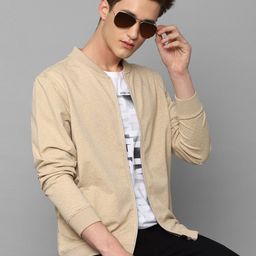 Louis Philippe Sport Mandarin Collar Front-Open Sweatshirt-image-68