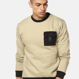 Campus Sutra Men Beige Sweatshirt-image-29