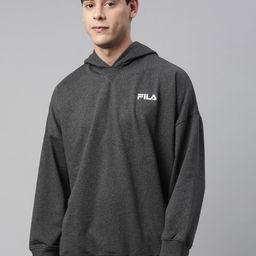 FILA Men Charcoal Grey Hooded Sweatshirt-picture-33