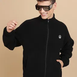 HIGHLANDER Oversized Mock Collar Drop-Shoulder Sleeves Sweatshirt-picture-1