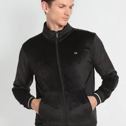 Arrow Sport High Neck Long Sleeve Zip Detail Front-Open Sweatshirt-image-34