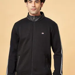 BYFORD by Pantaloons Mock Collar Front Open Sweatshirt-image-69