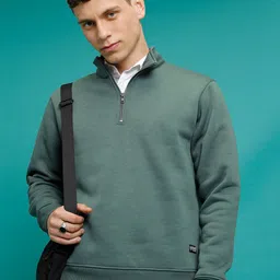 HIGHLANDER High Neck Half Zip Pullover Sweatshirt-image-15