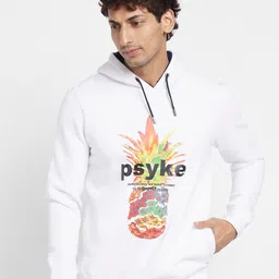 Being Human Graphic Printed Hooded Cotton Pullover-image-30