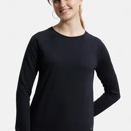 Jockey Super Combed Cotton Rich French Terry Solid Round Neck Sweatshirt-AW67-picture-0