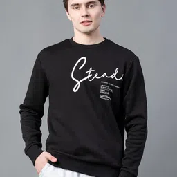 Red Tape Men Black Typography Printed Sweatshirt-image-81