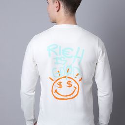 Obaan Men White Printed Long Sleeve Sweatshirt-image-19