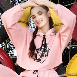 Sera Printed Hooded Crop Sweatshirt-picture-18