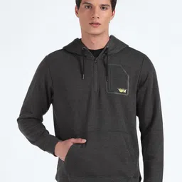 Flying Machine Hooded Pure Cotton Pullover-image-87