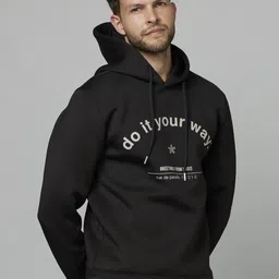 Celio Typography Printed Hooded Pullover Sweatshirt-picture-14