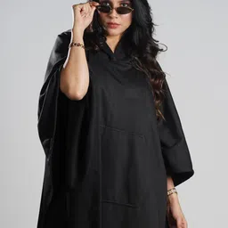 LetsDressUp Hooded Fleece Poncho Sweater-image-37