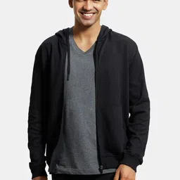 Jockey Men Black Hooded Sweatshirt-picture-46