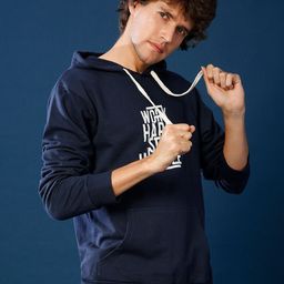 Campus Sutra Men Navy Blue Printed Hooded Sweatshirt-picture-18