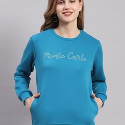 Monte Carlo Typography Embroidered Round Neck Pullover Sweatshirt-picture-48