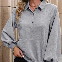 StyleCast Shirt Collar Sweatshirt-image-42