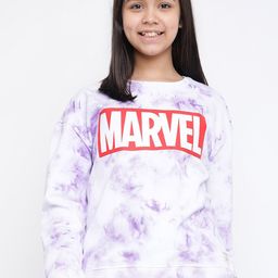 Lil Tomatoes Girls Purple Printed Sweatshirt-image-75