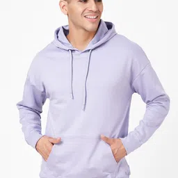 ZU Hooded Oversized Drop Shoulder Sleeves Pure Cotton Pullover Sweatshirt-picture-28