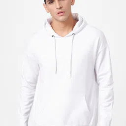 ZU Hooded Oversized Drop Shoulder Sleeves Pure Cotton Pullover Sweatshirt-picture-24