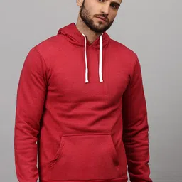 Campus Sutra Men Maroon Hooded Sweatshirt-picture-25