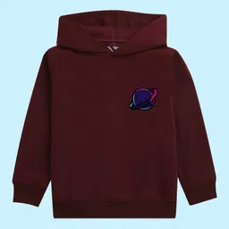 NUSYL Kids Printed Hooded Pullover Sweatshirt-18