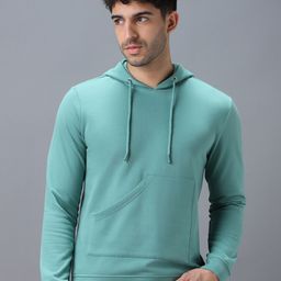 Urbano Fashion Men Solid Hooded Sweatshirt-image-88