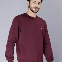 WE PERFECT Round Neck Fleece Sweatshirt-picture-31