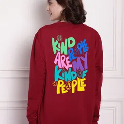 Imsa Moda Typography Printed Round Neck Fleece Oversized Sweatshirt-picture-17