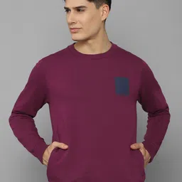 Allen Solly Men Solid Pure Cotton Sweatshirt-picture-22