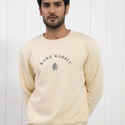 RARE RABBIT Men Nomic Logo Print Sweatshirt-image-84