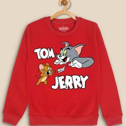 Kids Ville Girls Tom & Jerry Printed Sweatshirt-4