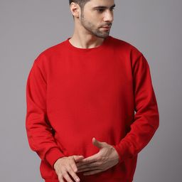 mack jonney VIMAL JONNEY Men Pack of 2 Red & Yellow Solid Fleece Sweatshirt-picture-5