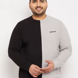bigbanana Men Plus Size Colourblocked Sweatshirt-picture-39