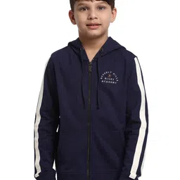 Beverly Hills Polo Club Boys Hooded Pure Cotton Front-Open Sweatshirt-picture-40