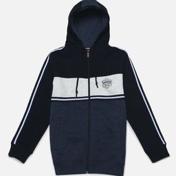 Crimsoune Club Boys Colourblocked Hooded Sweatshirt-39