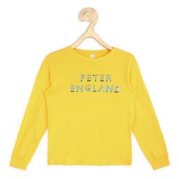 Peter England Boys Yellow Printed Sweatshirt-image-49